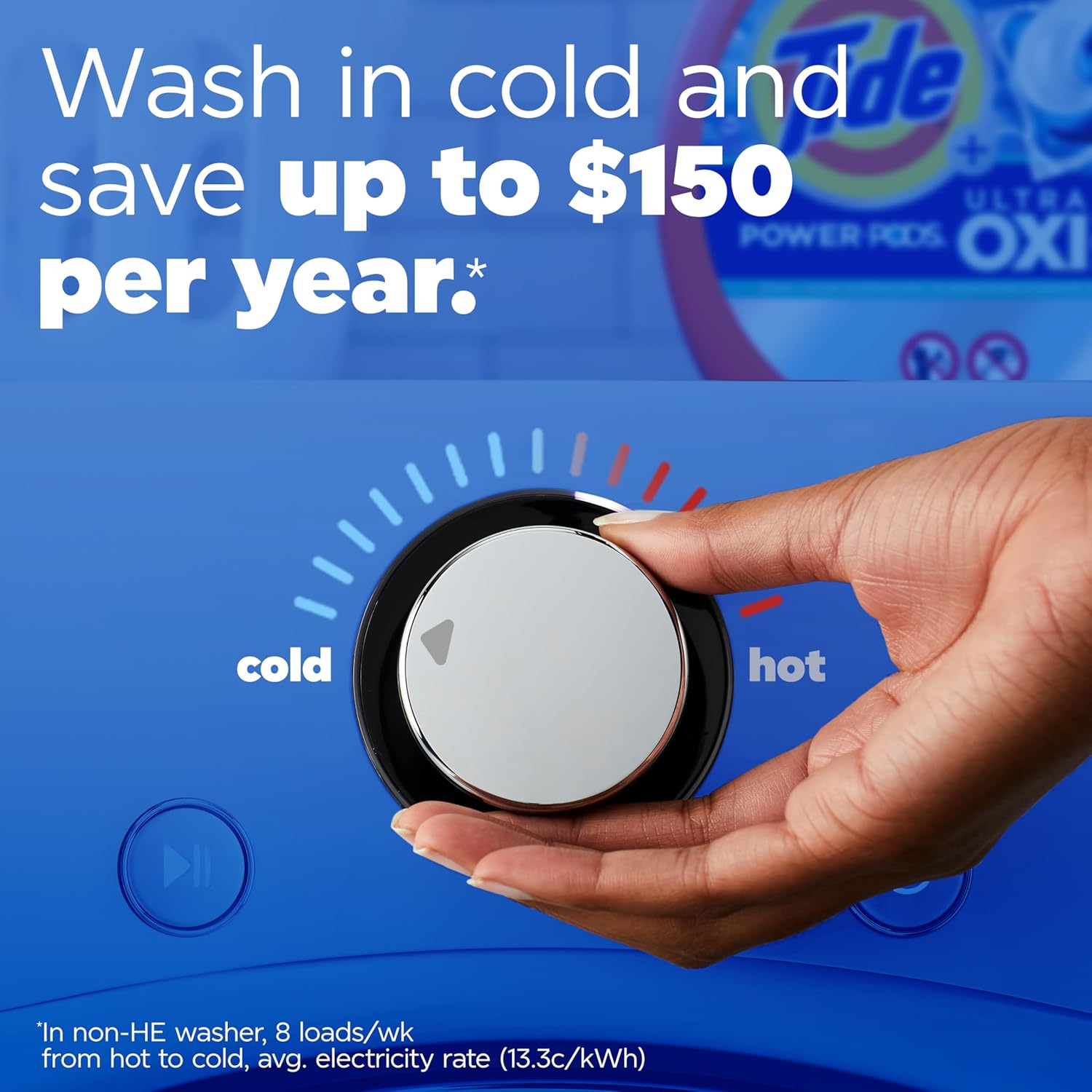 Tide laundry detergent to wash in cold and save