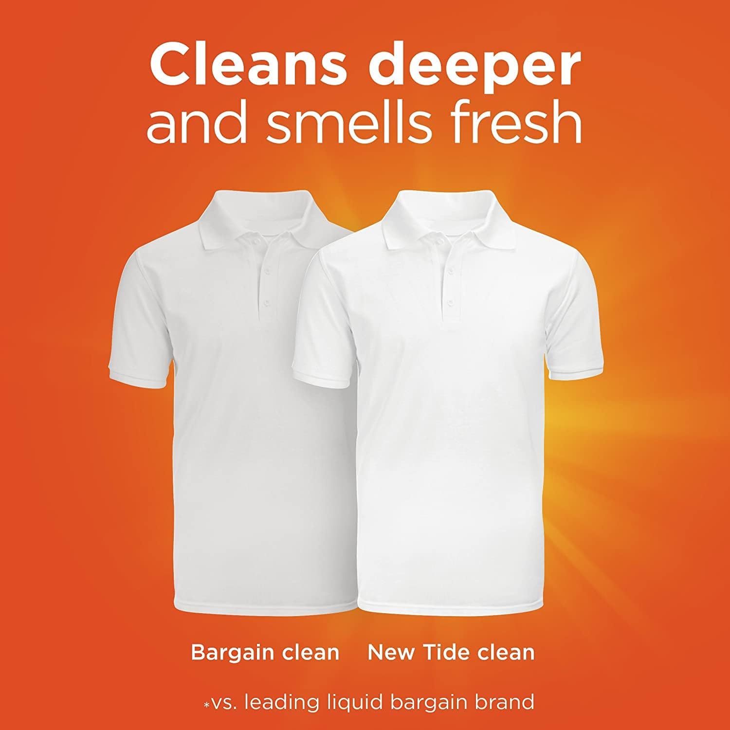 Tide liquid laundry detergent cleans deeper and smells fresher