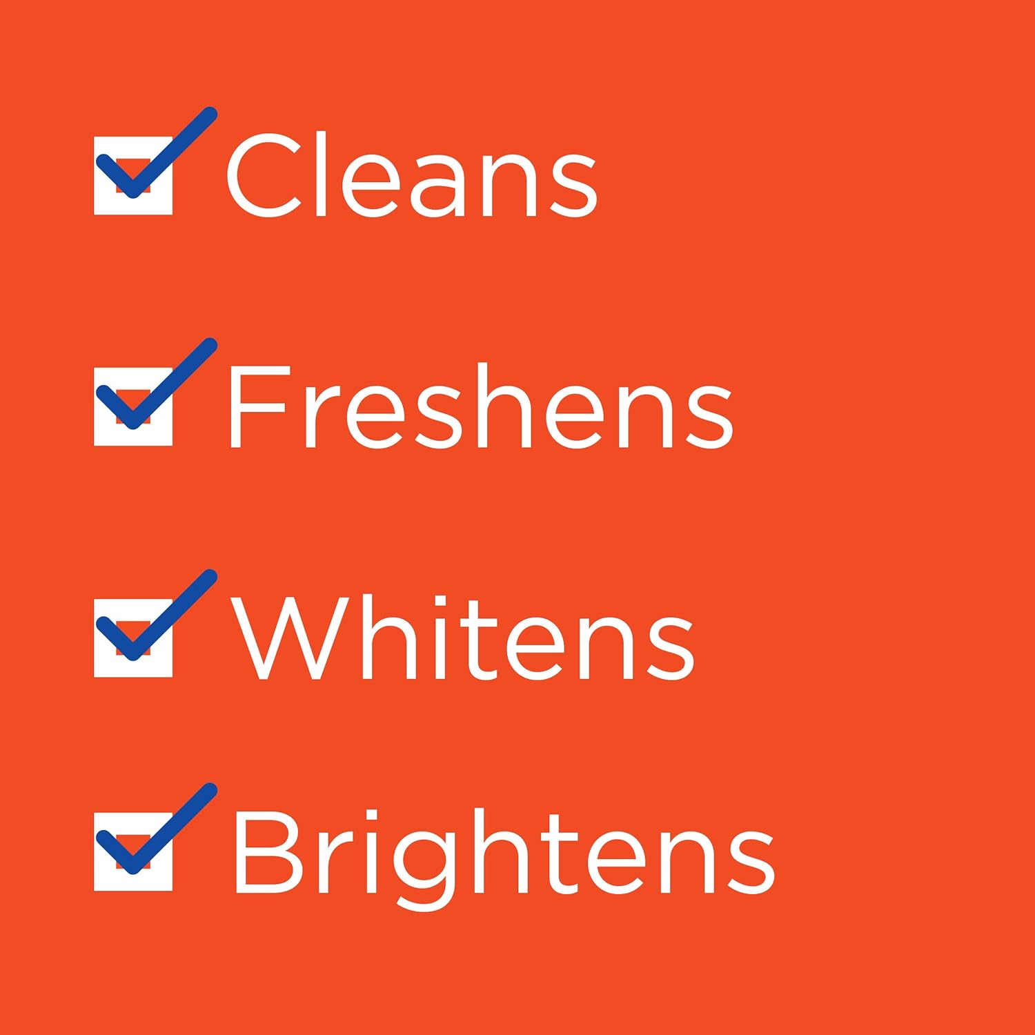 Tide plus febreze laundry detergent cleans, freshens, whitens and brightens laundry