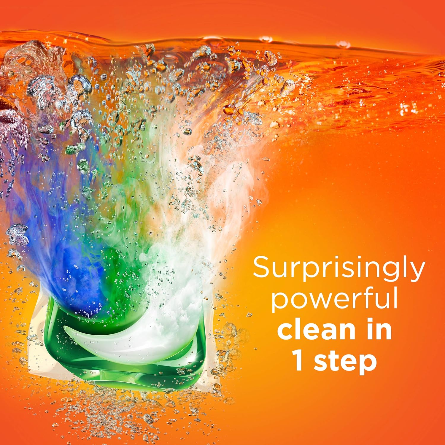 Tide pods 3 in 1 original laundry pods, surprisingly powerful clean in 1 step.