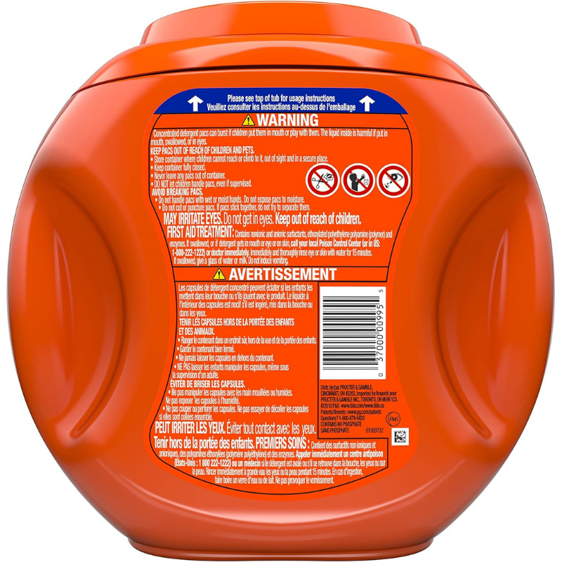 Tide pods 3 in one original laundry pods container
