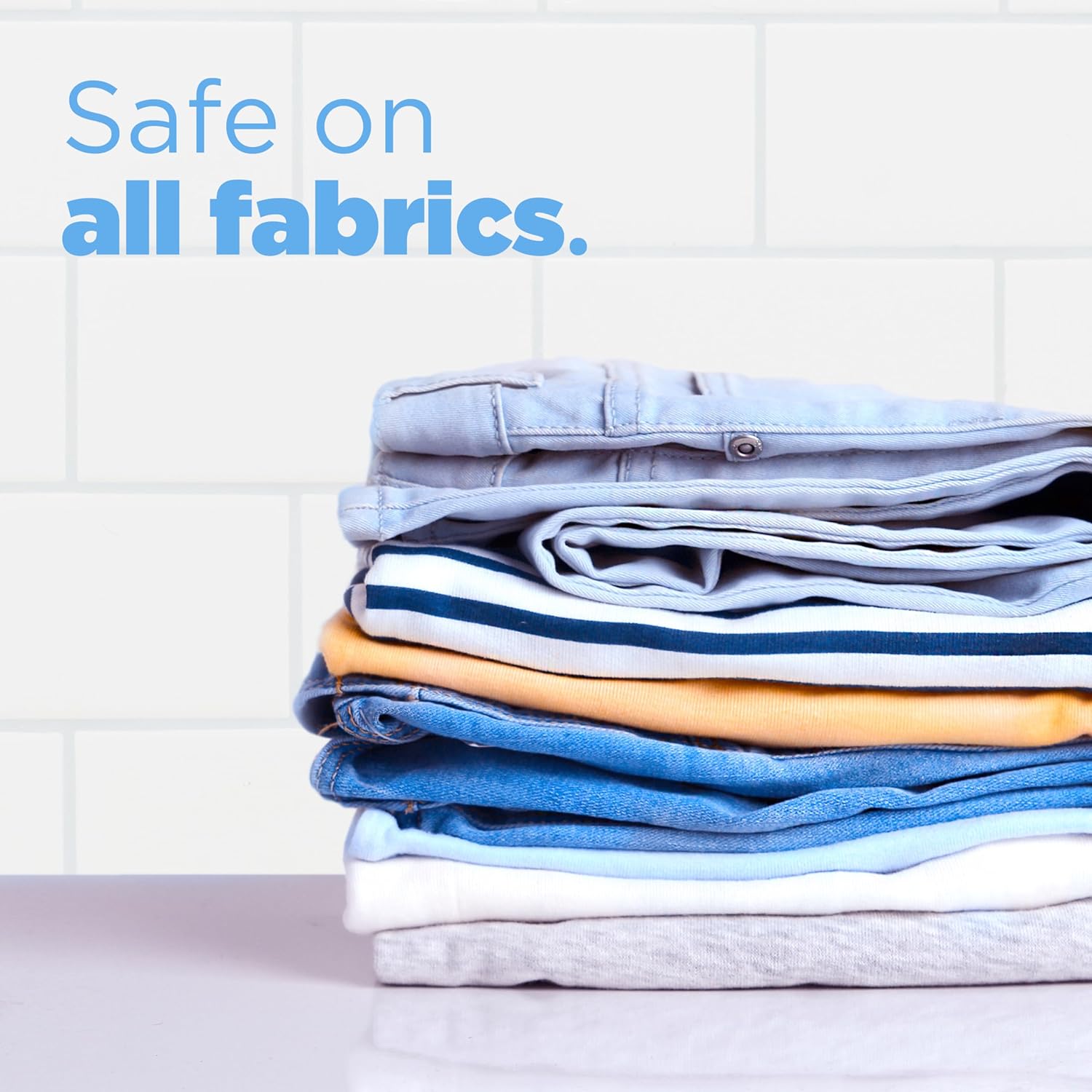 Tide pods free and gentle laundry detergent safe on all fabrics.