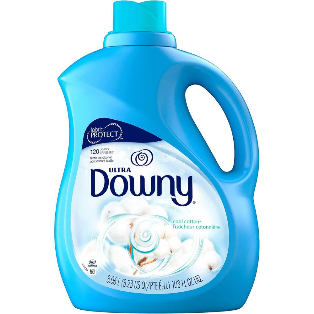 Bottle of Ultra Downy liquid fabric conditioner in cool scent - up to 120 loads