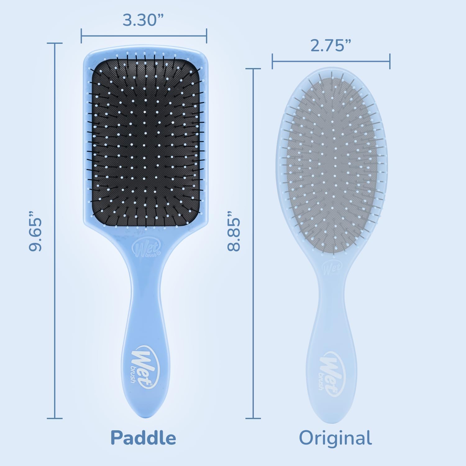Wet-Brush Paddle Detangler Hair Brush | Sky
