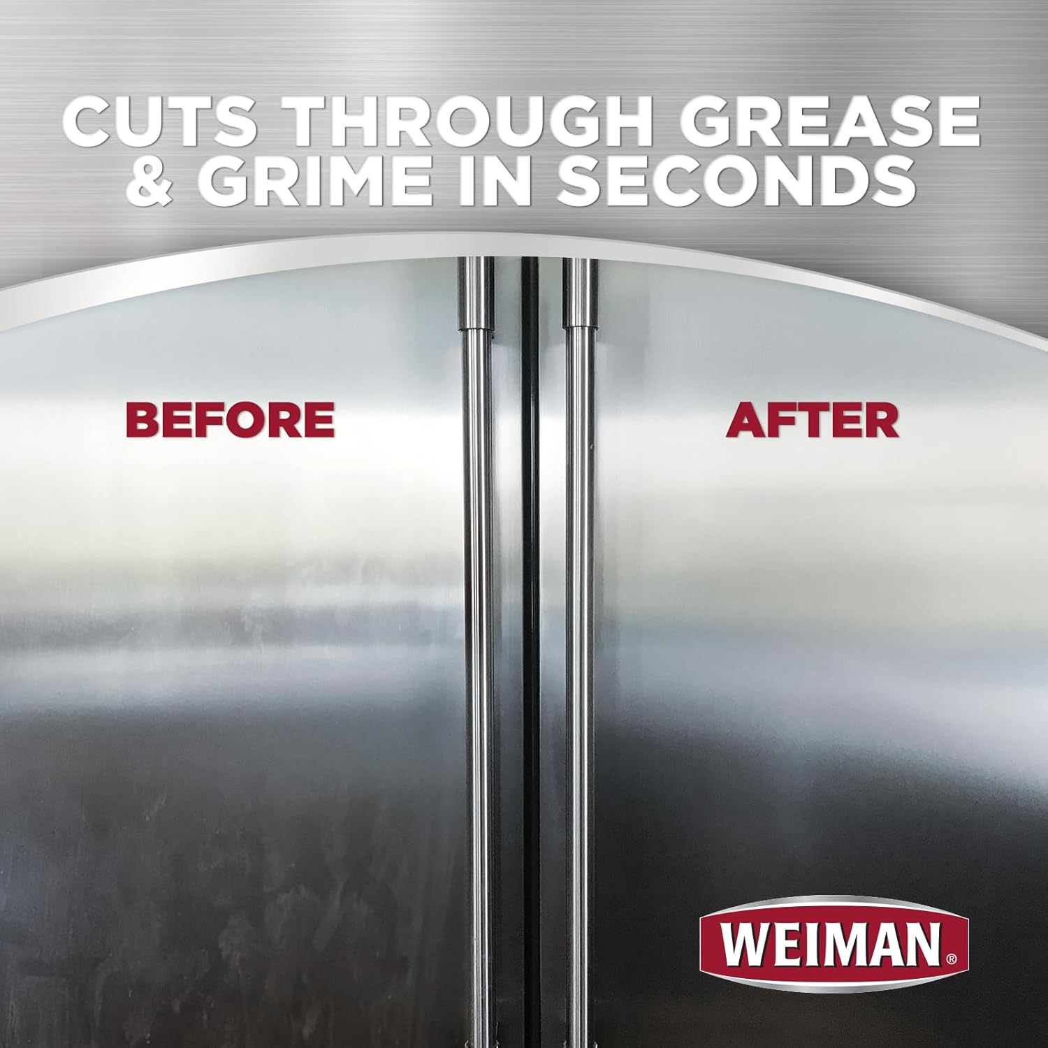 Weiman stainless steel wipes cuts through grease & grime in seconds.