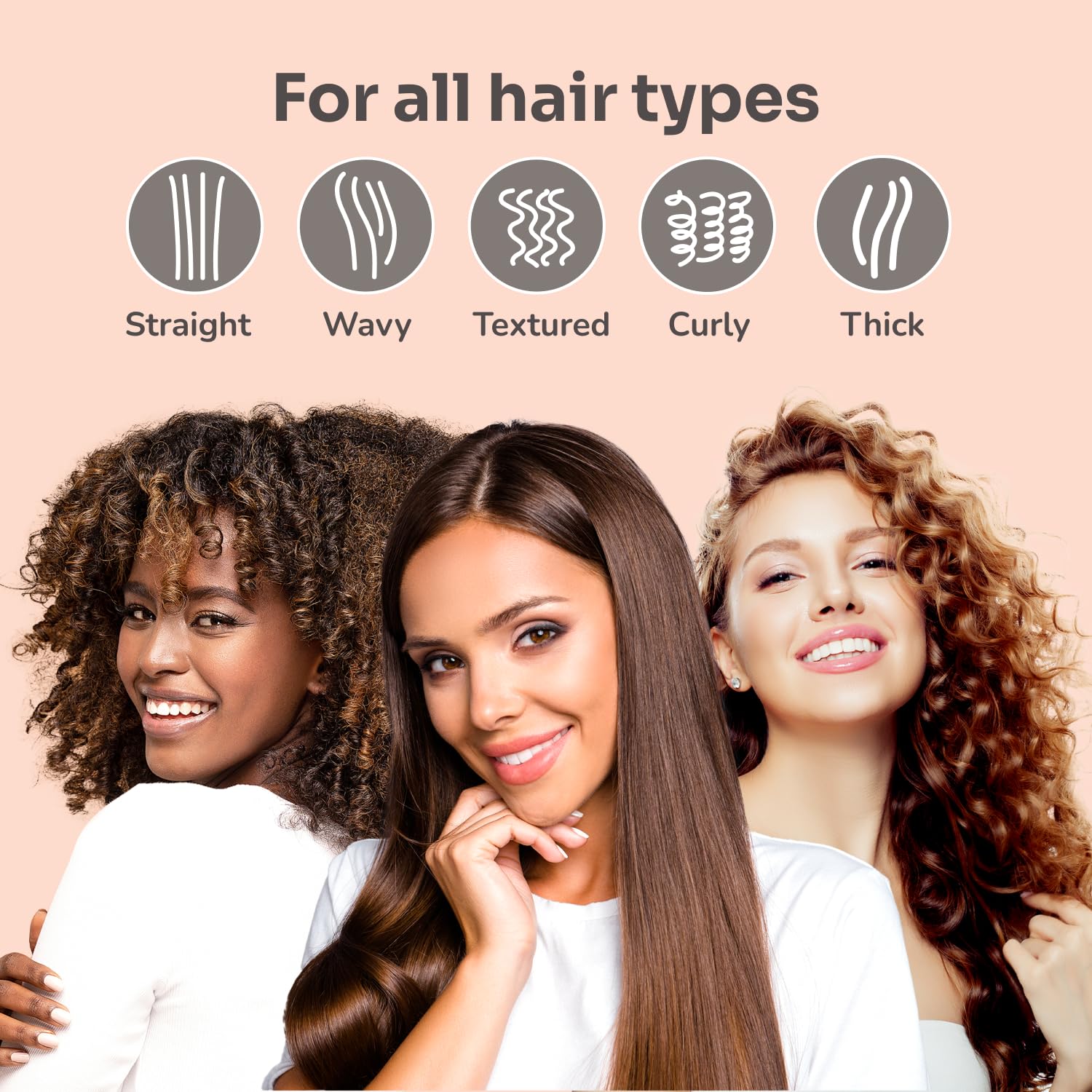 Wet brush hairbrush is perfect for all hair types including straight, wavy, textured, curly and thick hair
