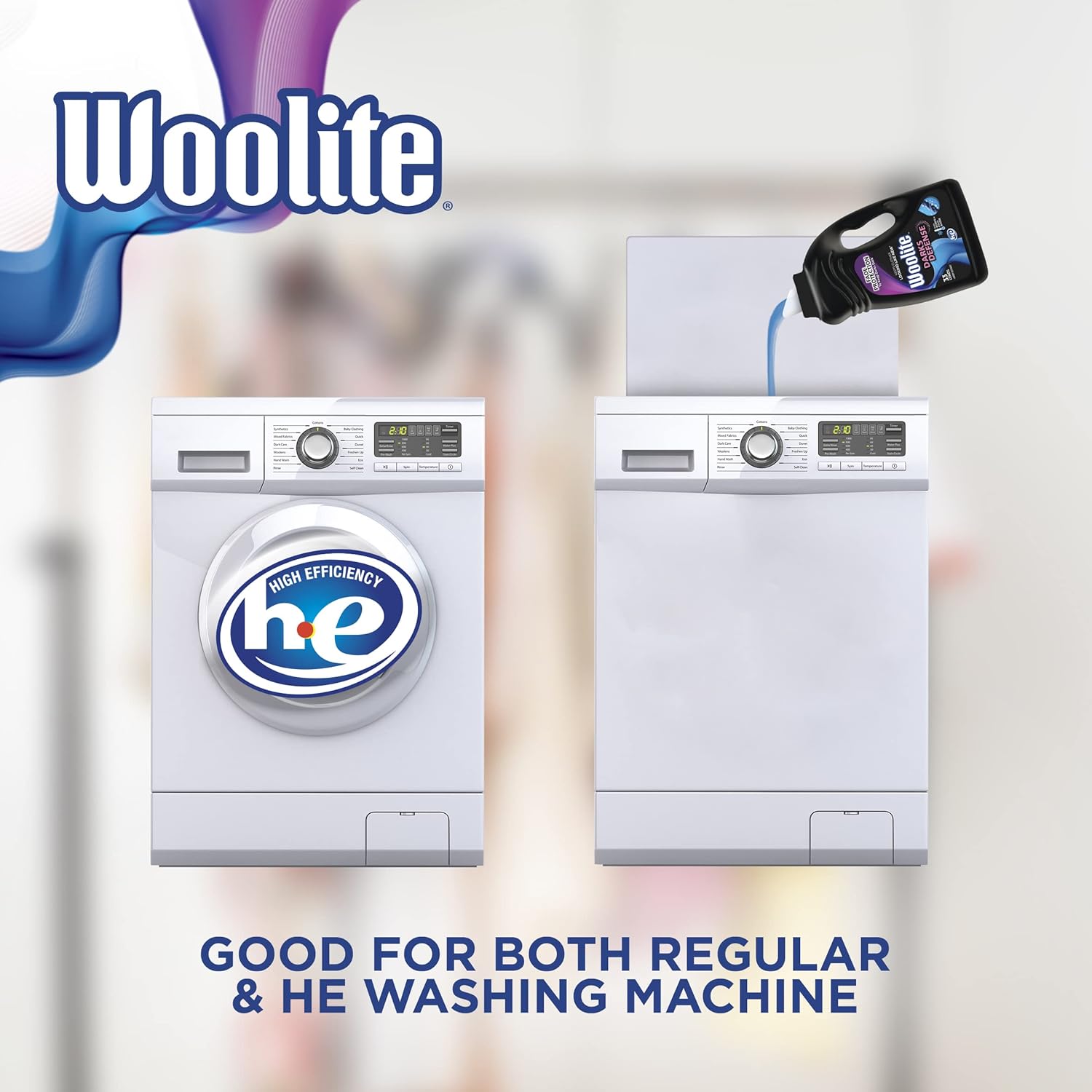 Woolite darks defense liquid laundry detergent is good for both regular and HE washing machine