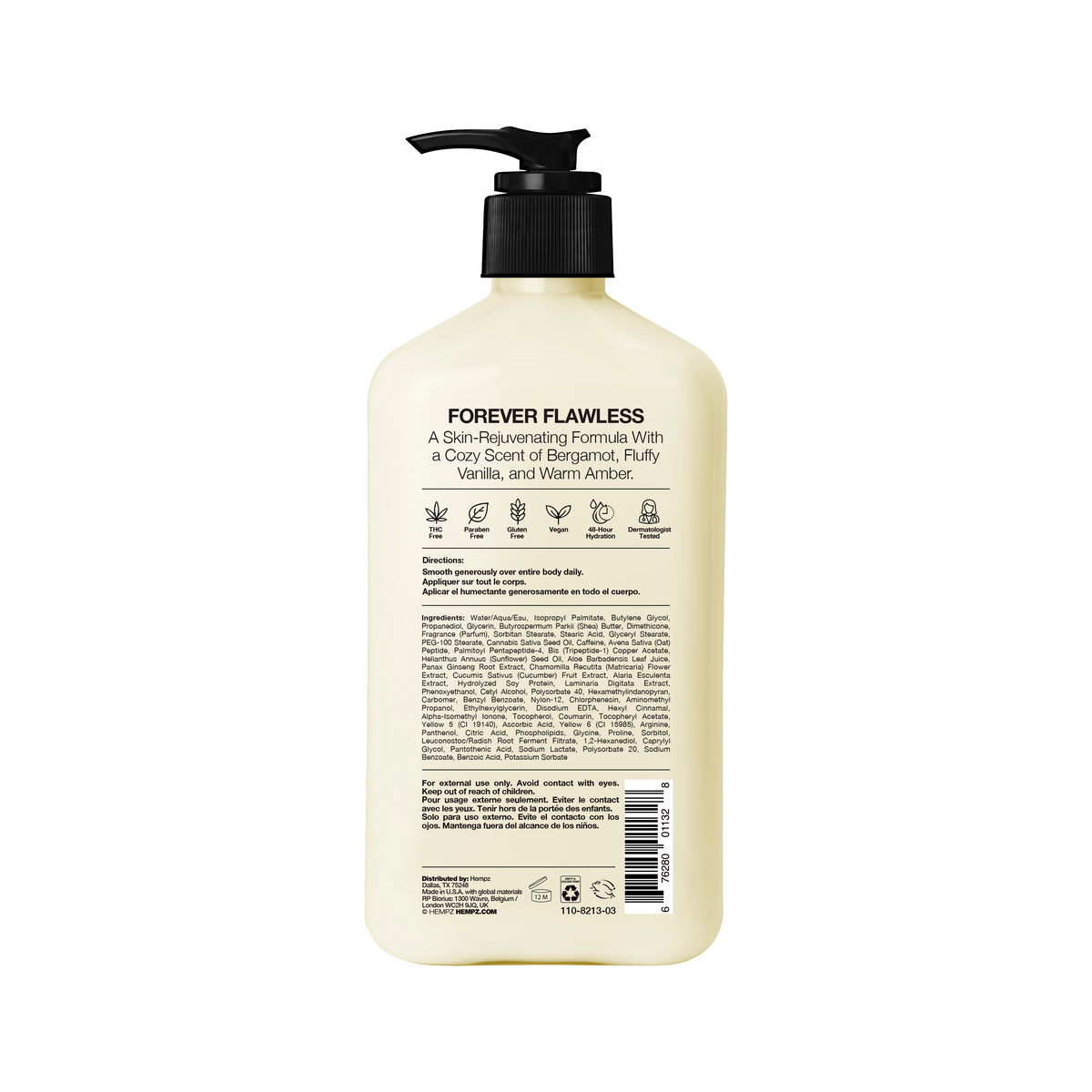 Hempz Age-Defying Body Moisturizer | Vanilla Musk Scent | 17 Oz (500 ml)