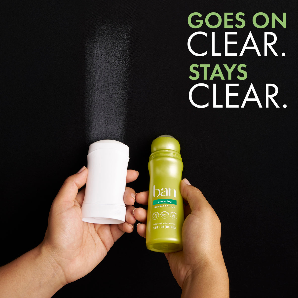Ban Deodorant Roll-On Unscented | 3.5 Oz (103 ml)
