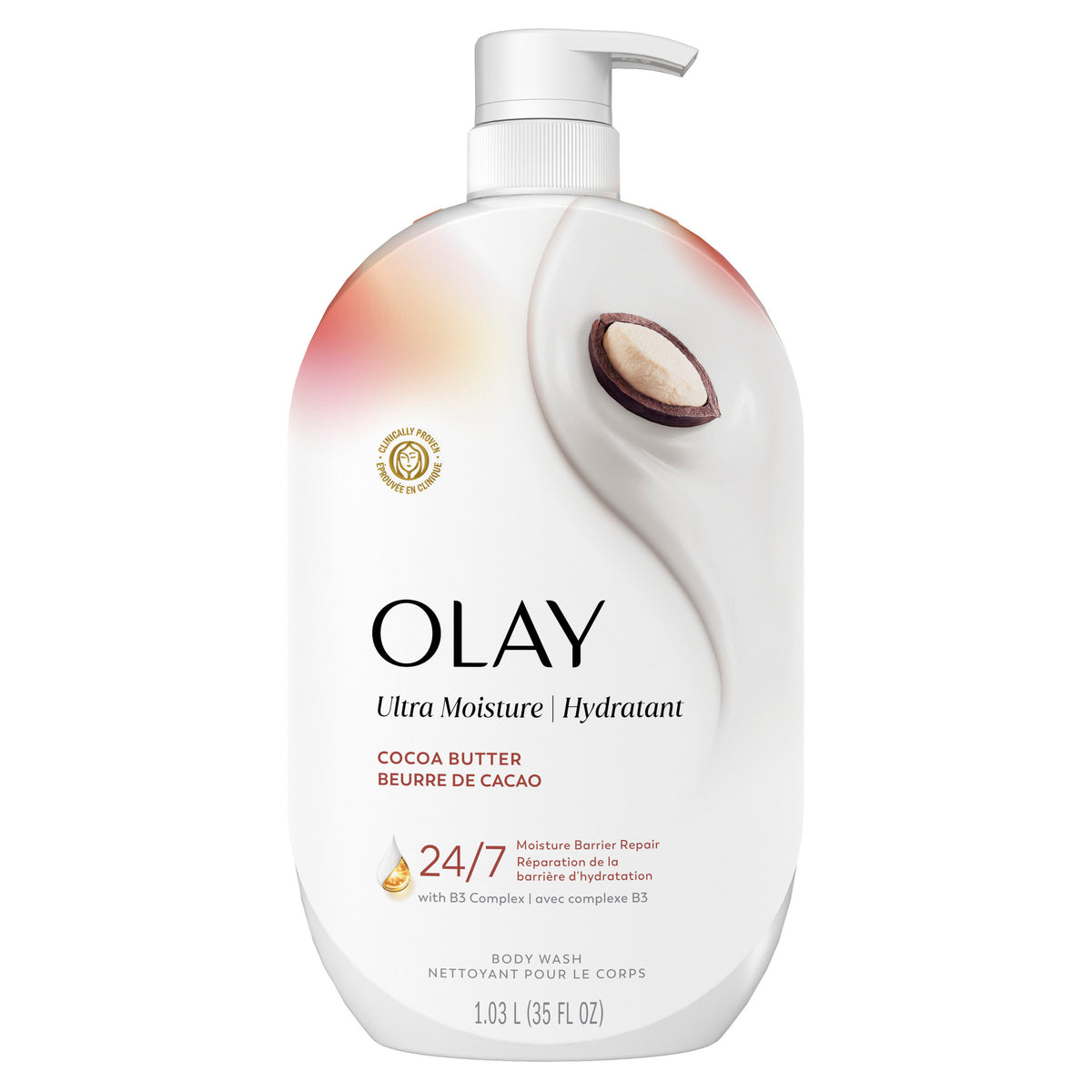 Olay Body Wash | Cocoa Butter Scent | 35 Oz (1.03 L)