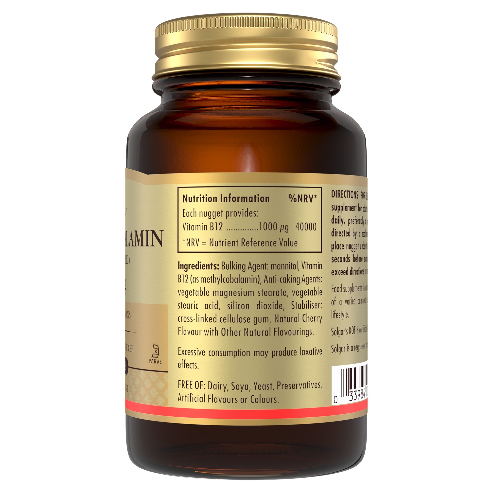 Solgar Methylcobalamin (Vitamin B12) 1000 µg | 30 Nuggets