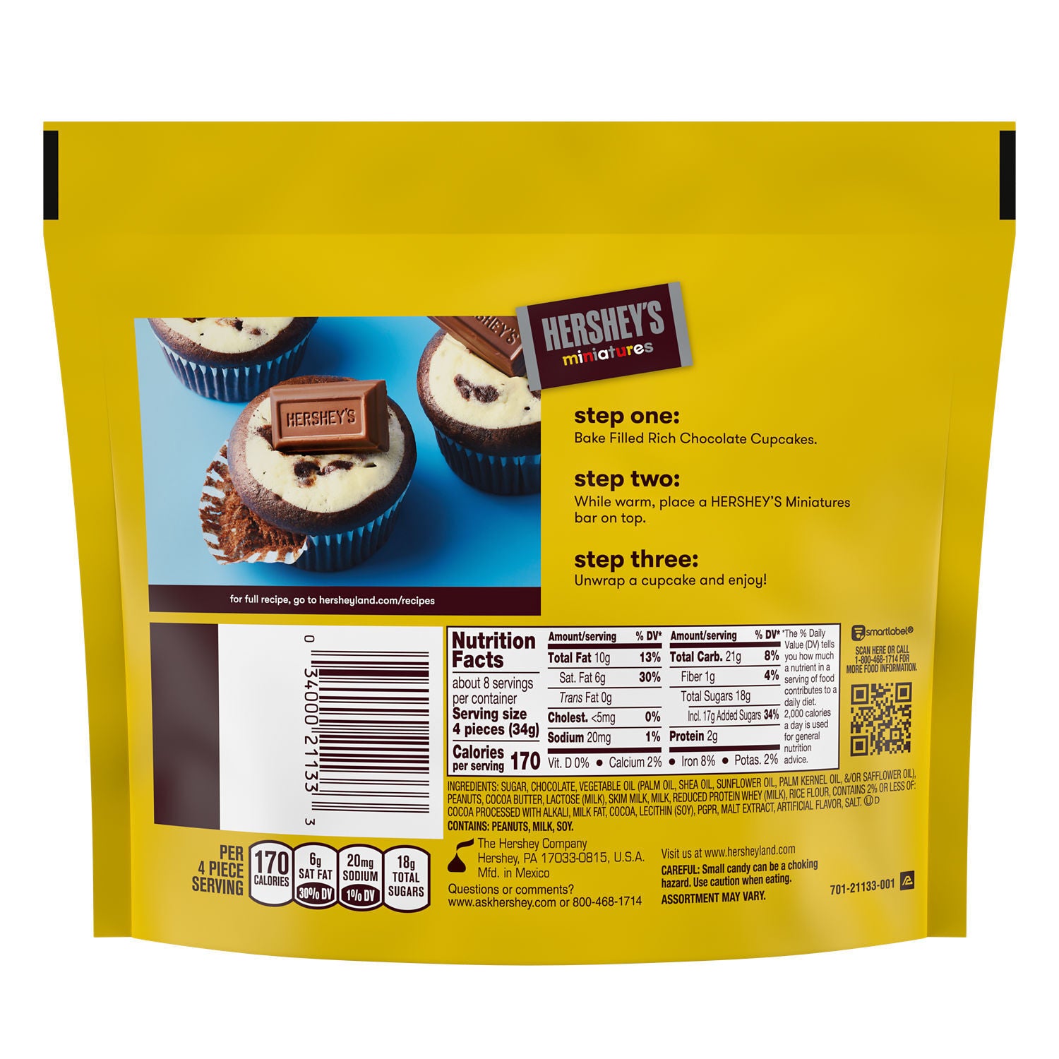 HERSHEY'S Miniatures Assorted Chocolate Candy Share Pack | 9.3 Oz (263 g)