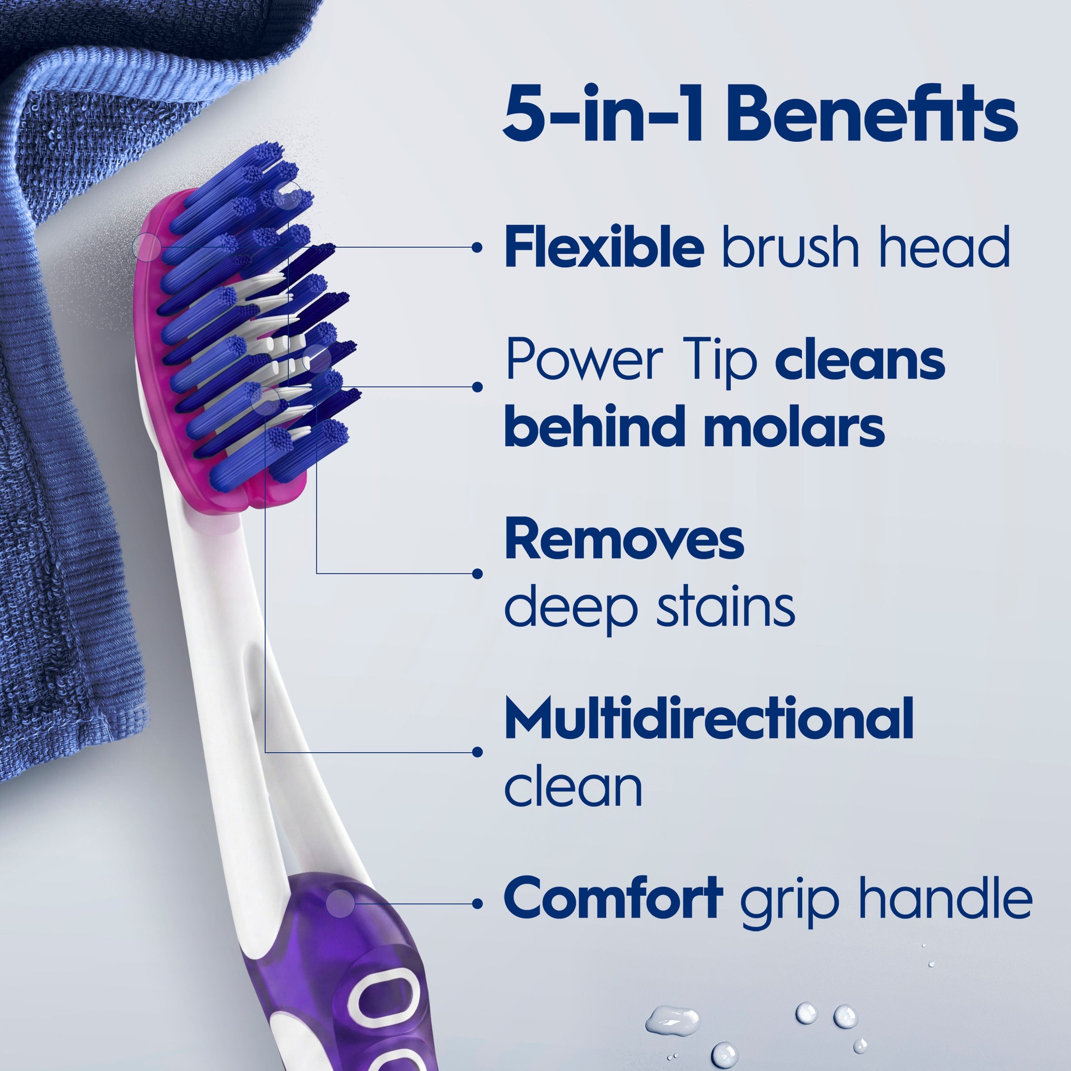 Oral-B 3D White Luxe Pro-Flex Medium Manual Toothbrush Twin Pack