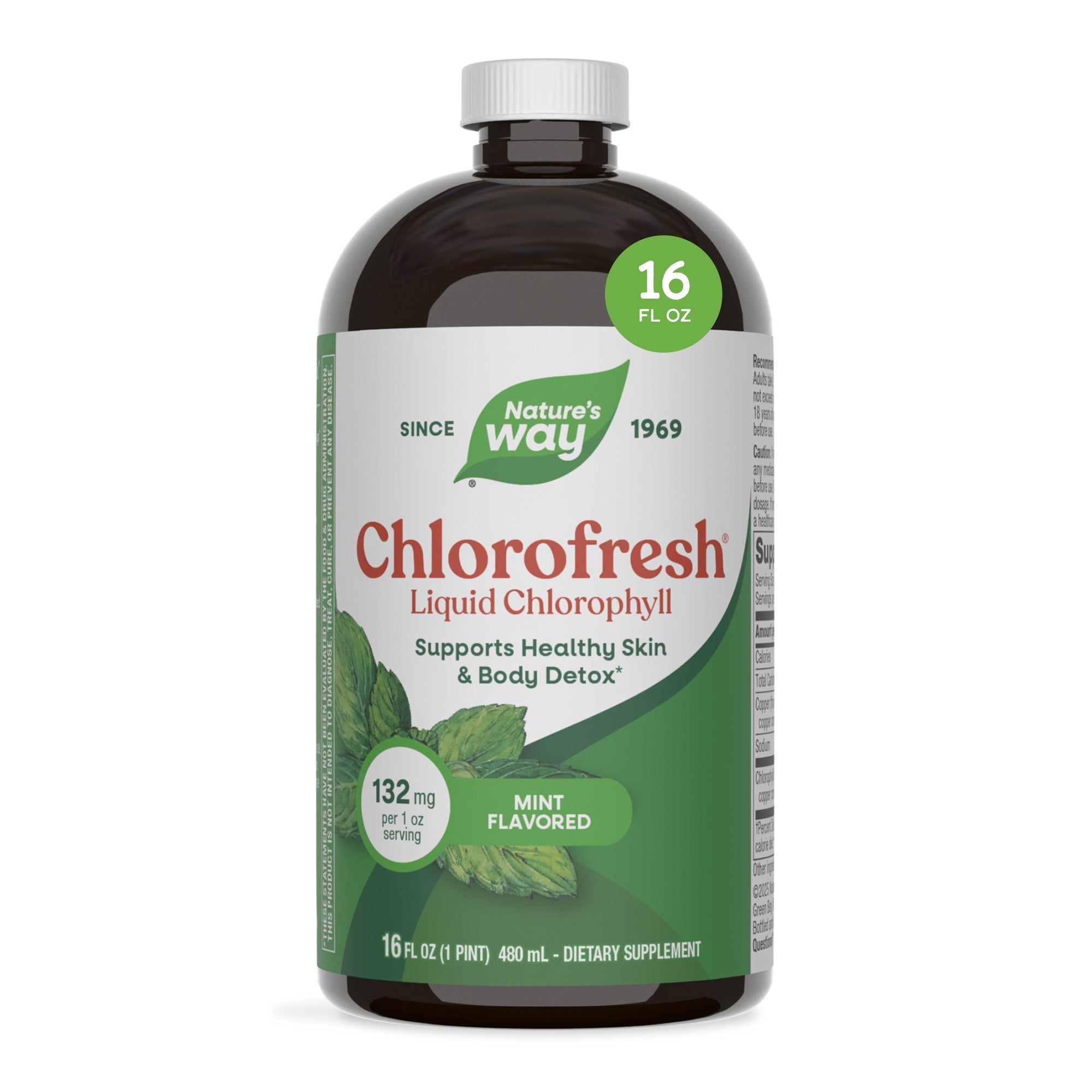 Nature's Way Chlorofresh Liquid Chlorophyll | Mint | 16 Oz (480 ml)