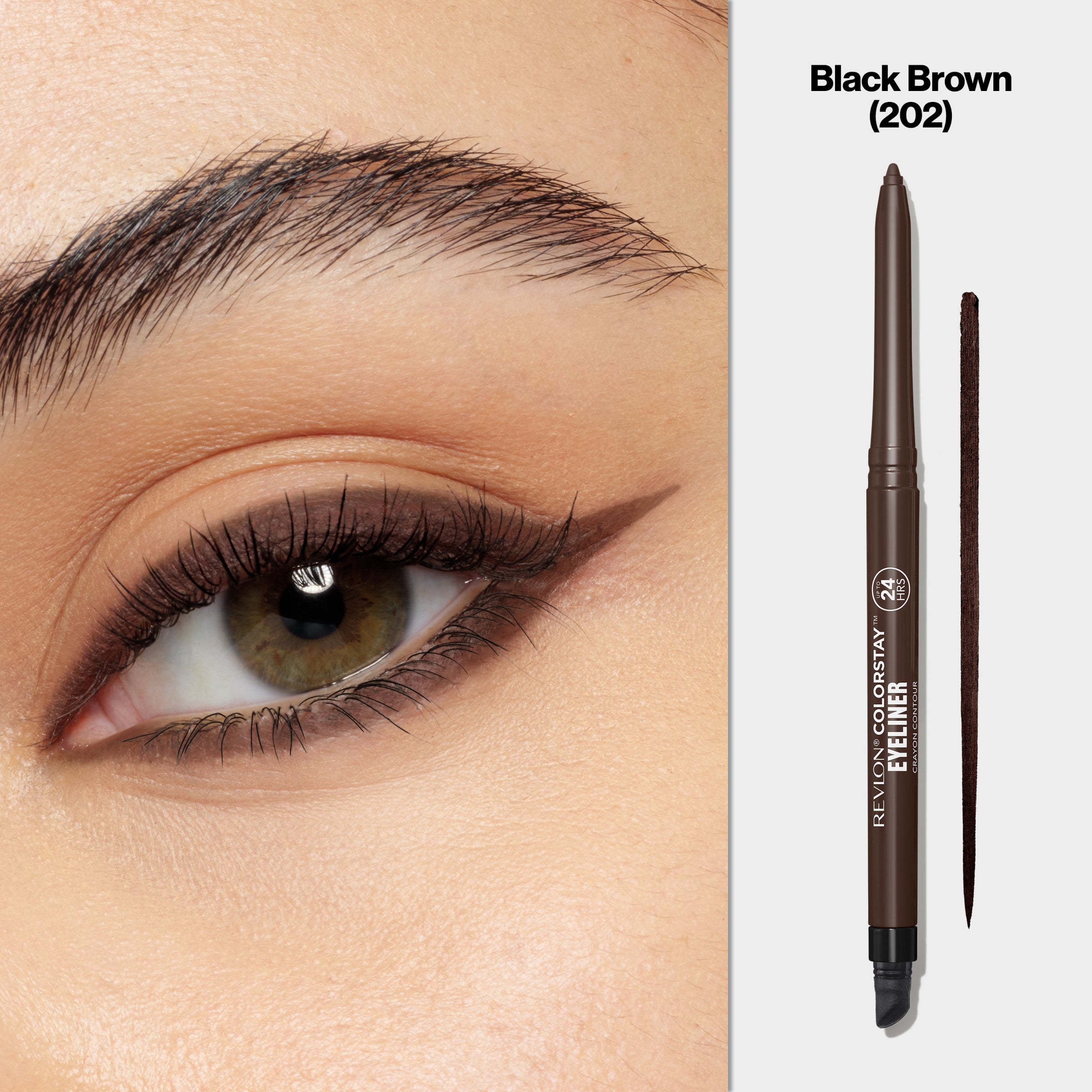 Revlon ColorStay Eyeliner Pencil # 202 Black Brown, 0.01 Oz (0.28 g)
