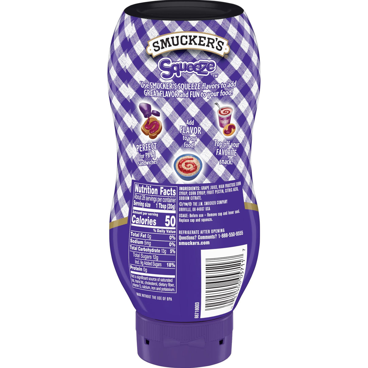 Smuckers Squeeze Grape Jelly | 20 Oz (567 g)