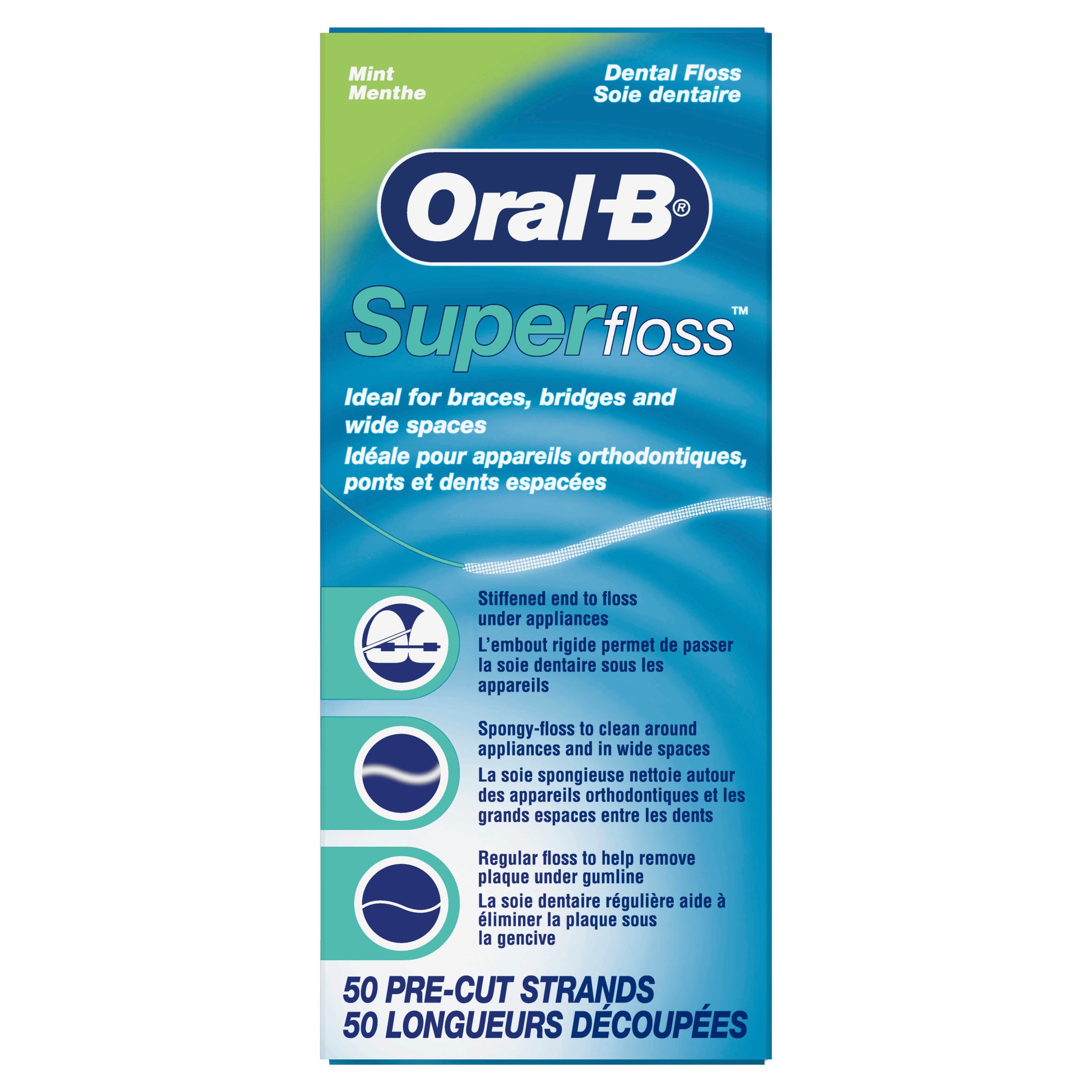 Oral-B Super Dental Floss | 50 Pre-Cut Strands