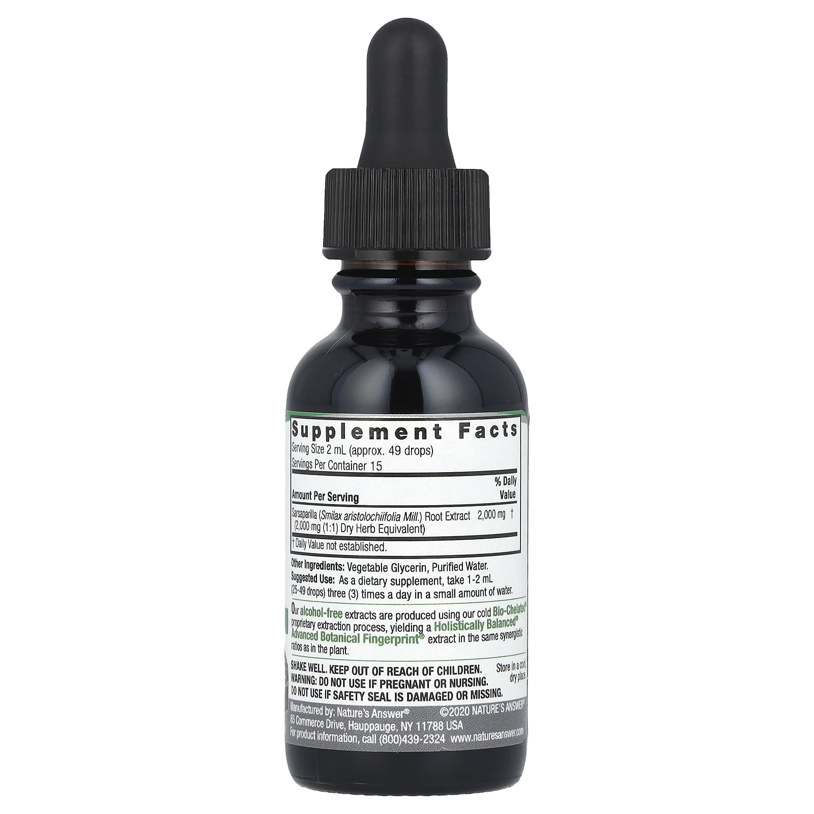 Nature's Answer Sarsaparilla Root | 1 Oz