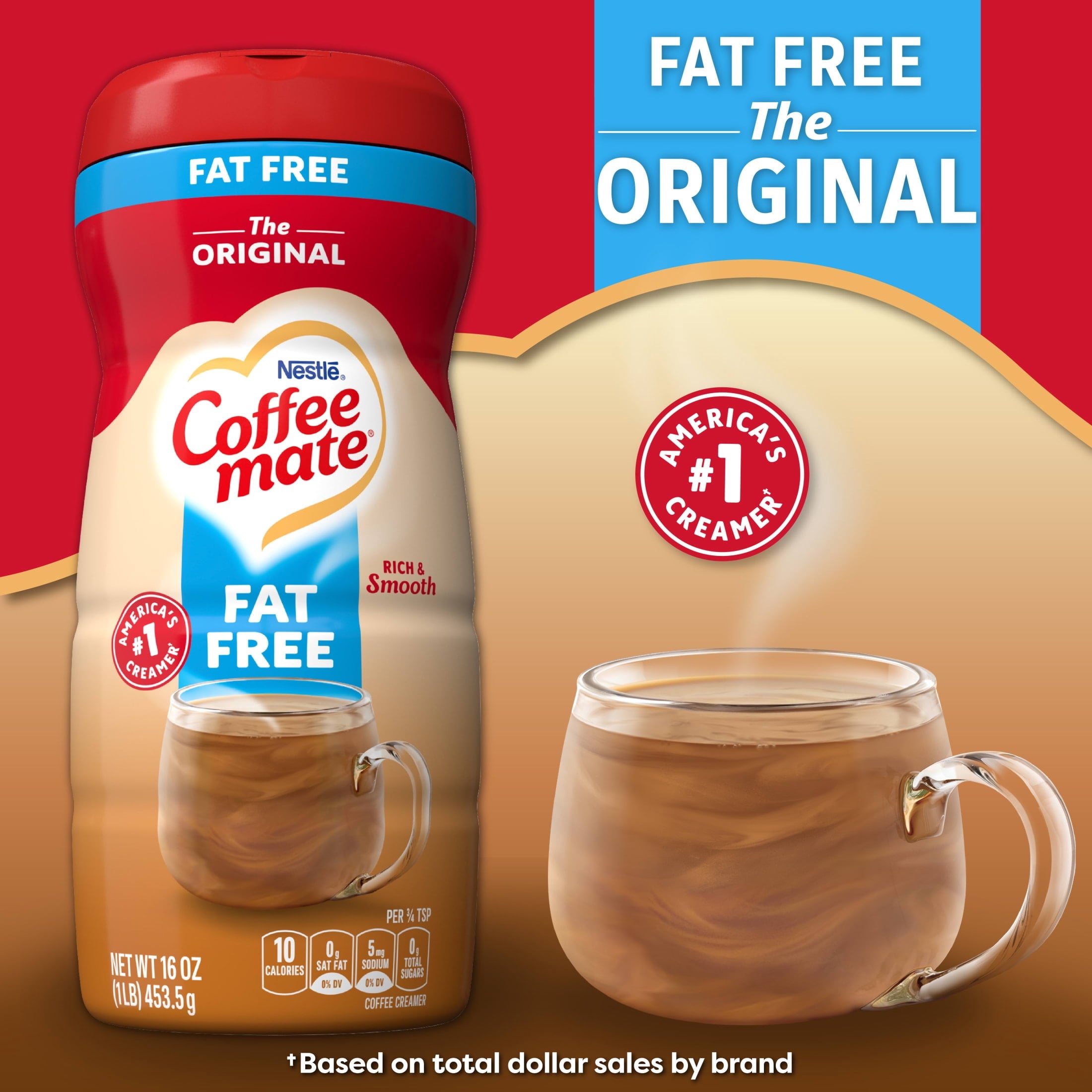 Coffee Mate Fat Free | 16 Oz (453 g)