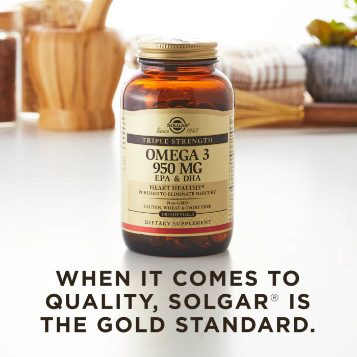Solgar TRIPLE STRENGTH Omega-3 - EPA & DHA 950mg - 100 Softgels
