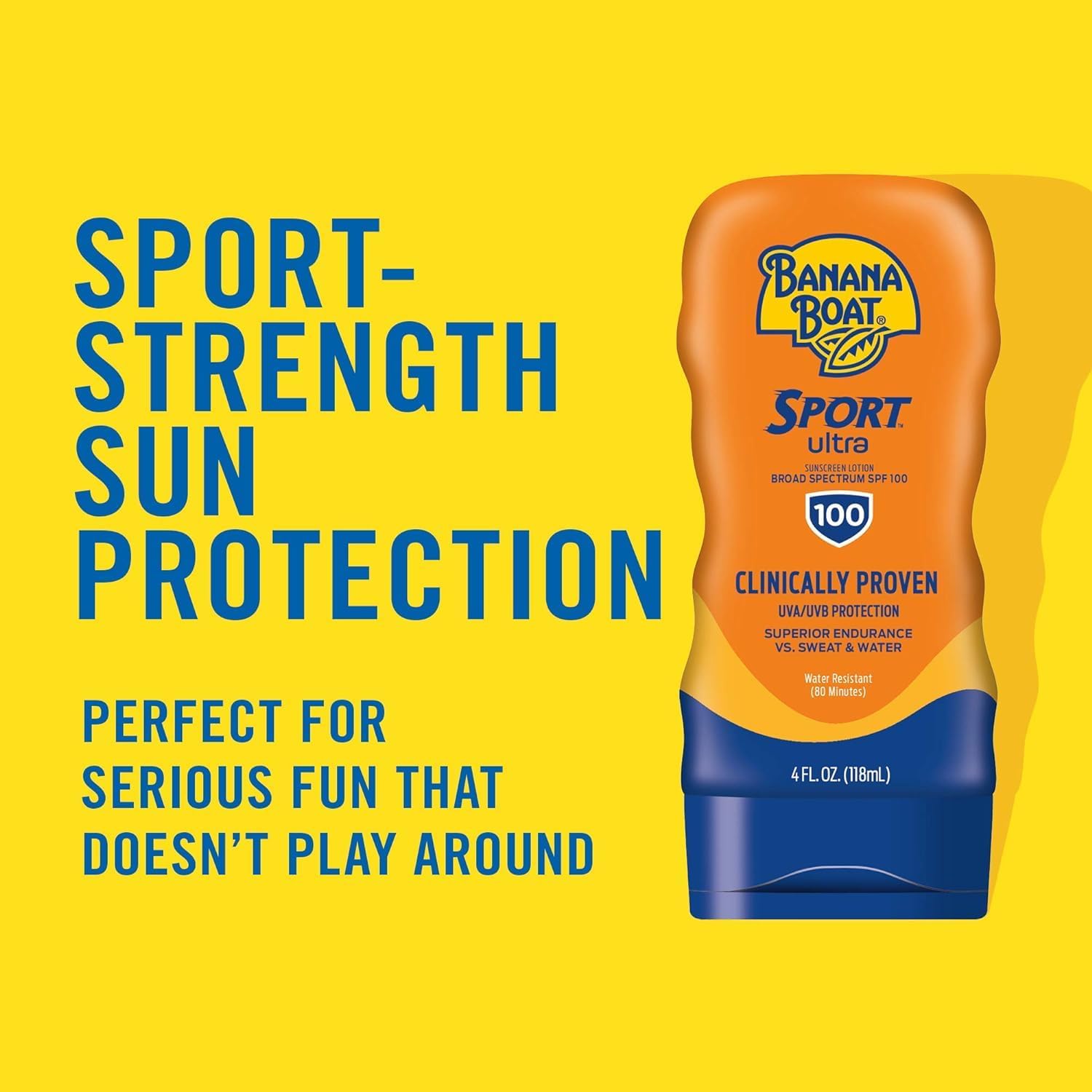 Banana Boat Sport Ultra Sunscreen Lotion SPF 100 | 4 Oz (118 ml)