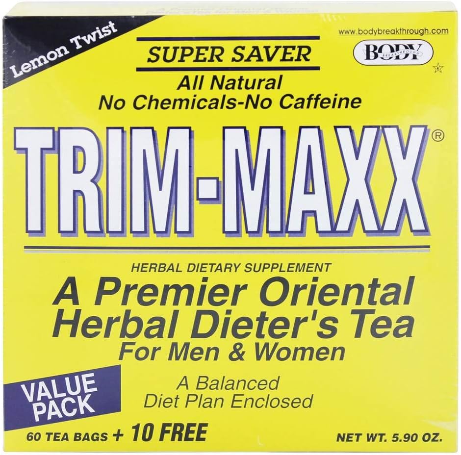 Body Breakthrough Trim-Maxx Diet Tea | Lemon | 60 Bag