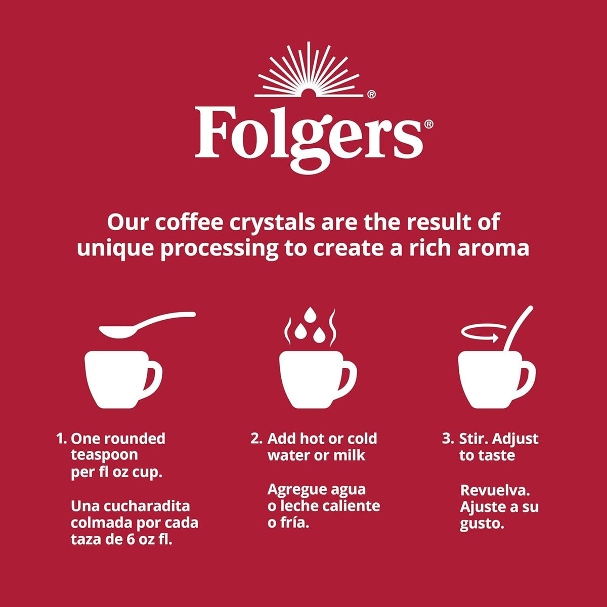 Folgers Classic Roast Instant Coffee | 8 Oz (226 g)