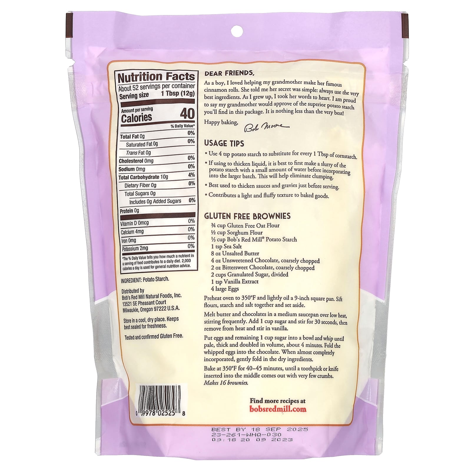 Bob's Red Mill Potato Starch | 22 Oz (623 g)