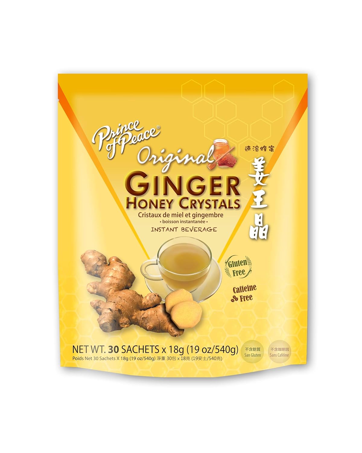 Prince of Peace Instant Ginger Honey Crystals | Original | 30 Sachets