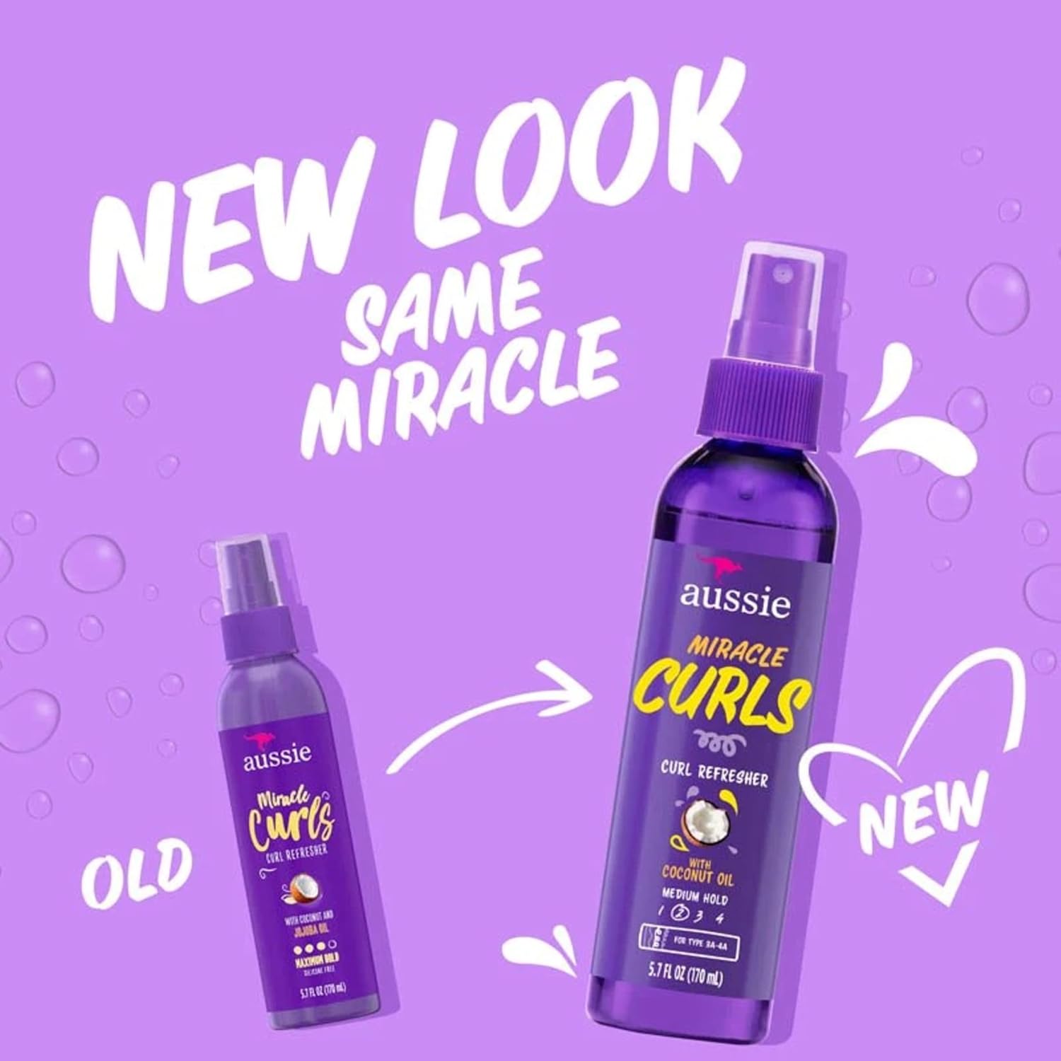 Aussie Miracle Curls Curl Refresher Maximum Hold | 5.7 Oz (170ml) | (Pack of 2)