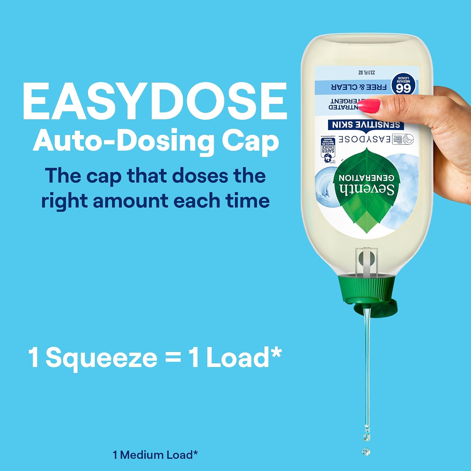Seventh Generations Easy Dose Liquid Detergent | 23.1 Oz (683 ml)