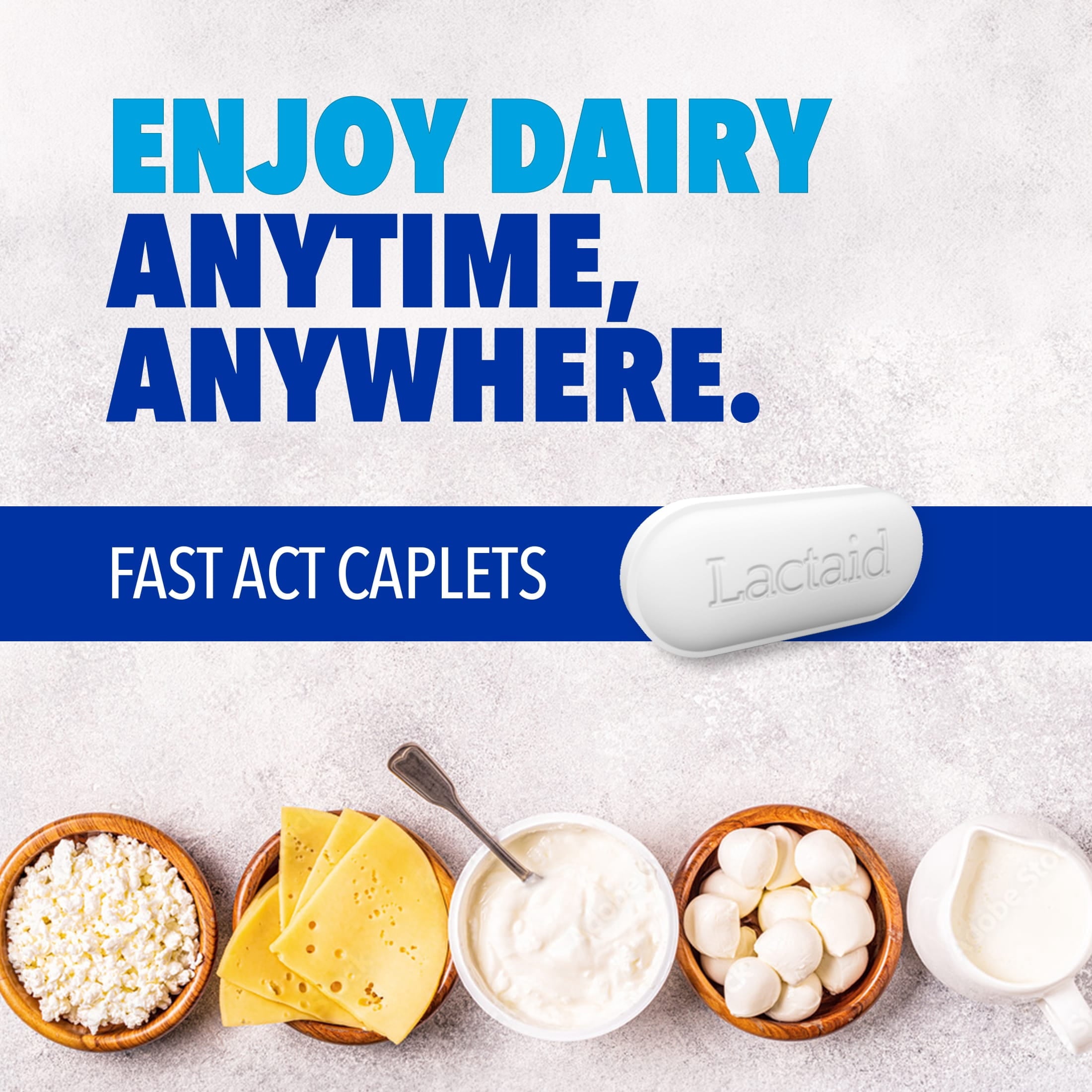 Lactaid Fast Act Lactose Enzyme Supplement | 60 Caplets