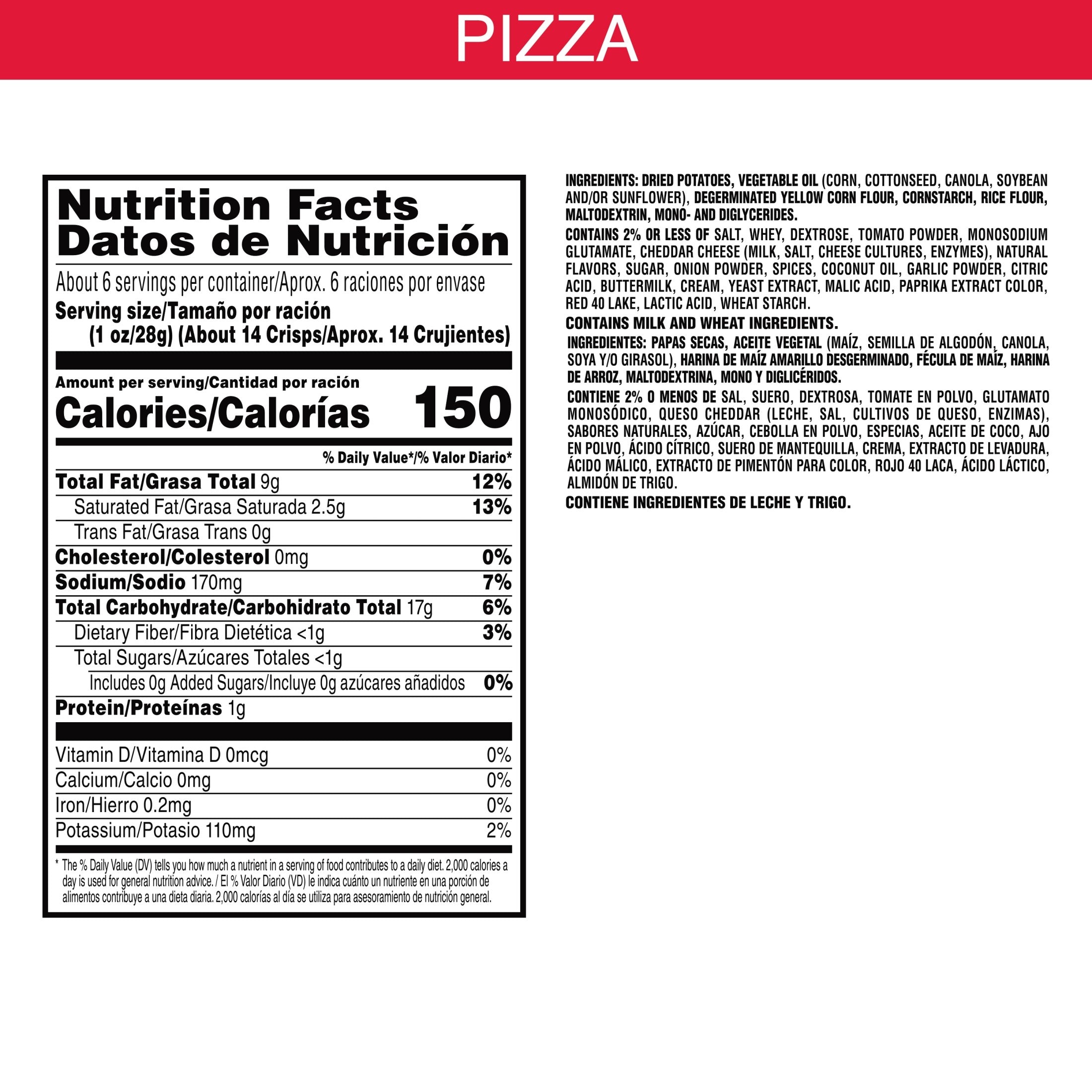 Pringles Pizza Potato Crisps | 5.5 Oz