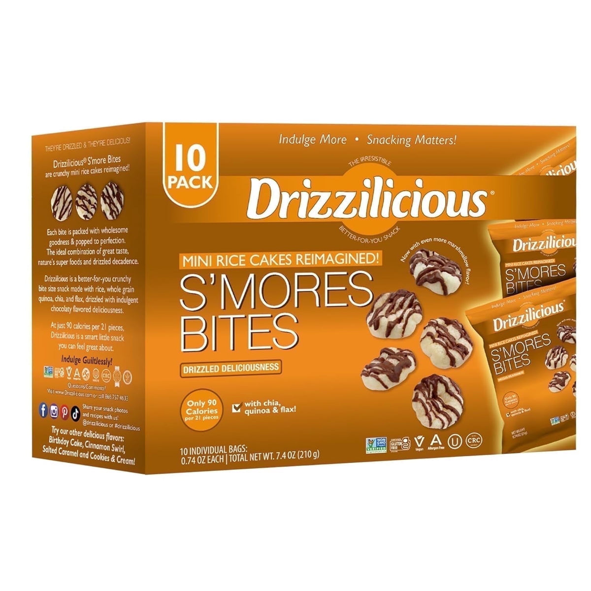 Drizzilicious S'Mores Bites | Pack of 10 (21g Each)