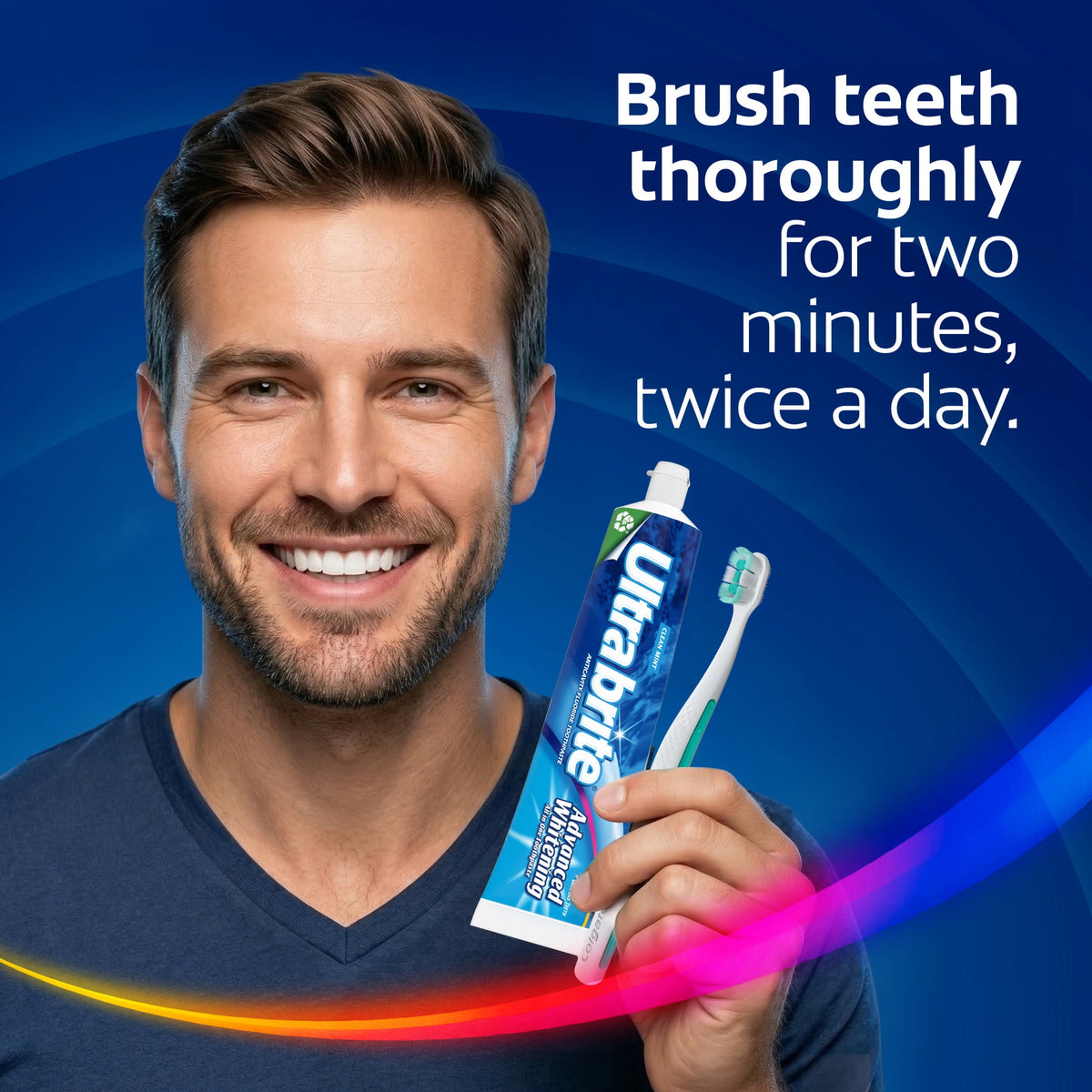 Ultra Brite Advanced Whitening Toothpaste Clean Mint | 6 Oz (170 g)
