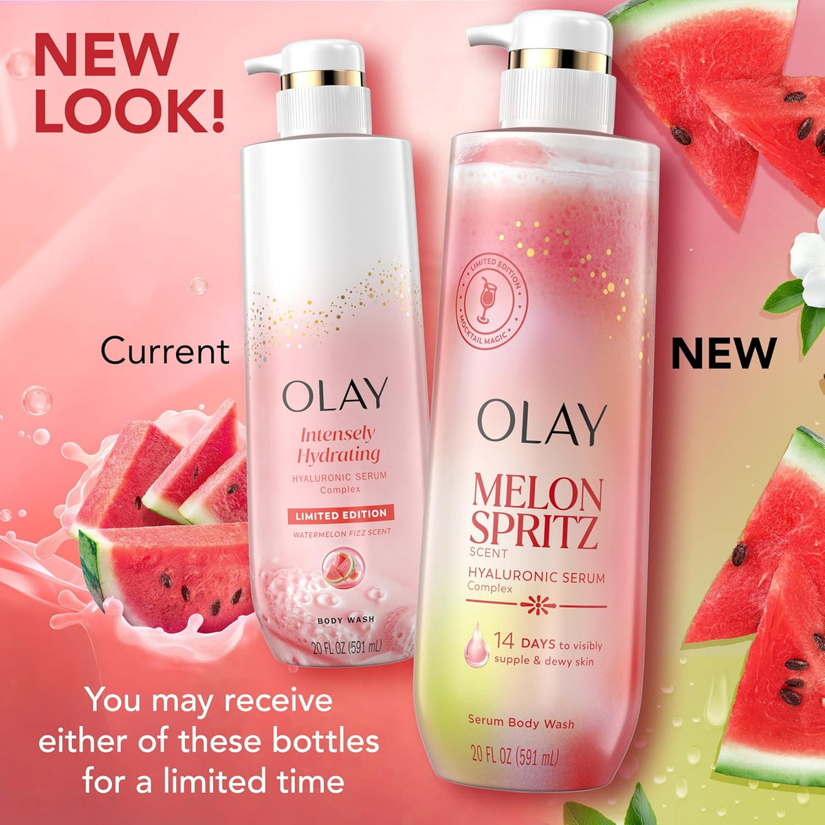 Olay Body Wash | Melon Spritz Scent | 20 Oz (591 ml)