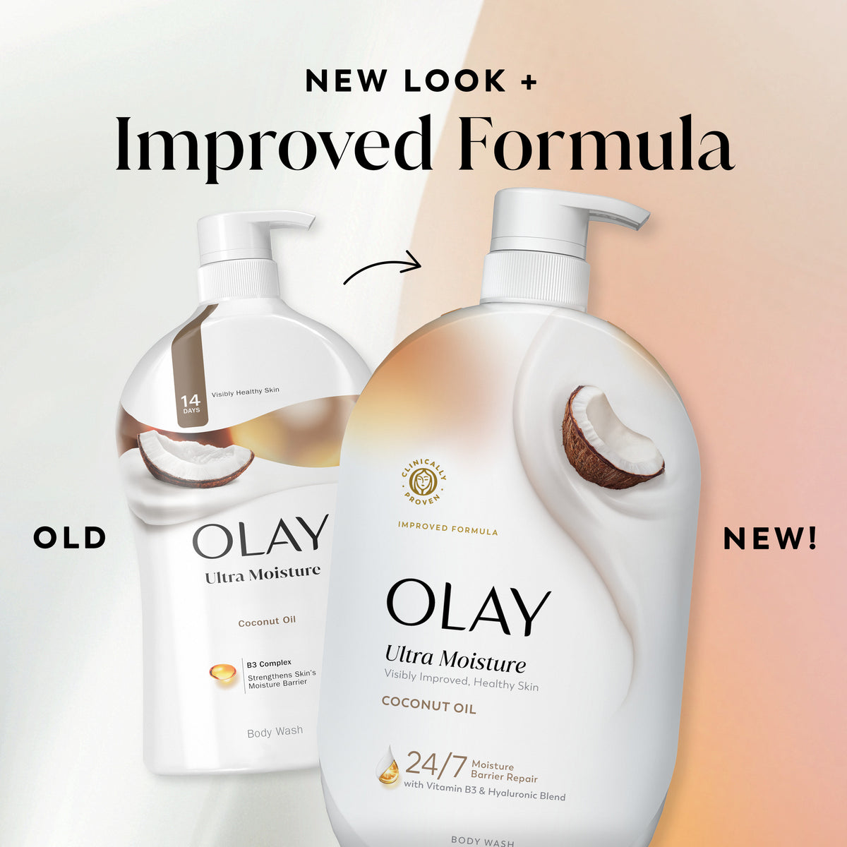 Olay Body Wash | Coconut Oil Scent | 35 Oz (1.03 L)