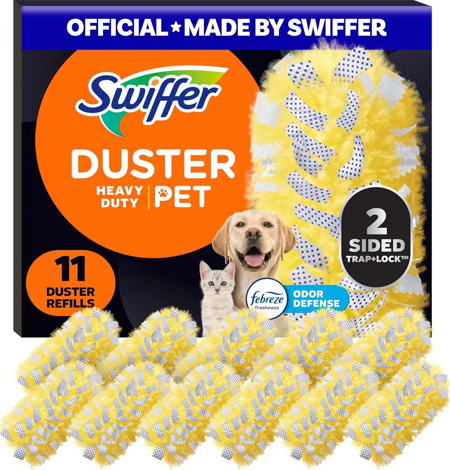 Swiffer Dusters Heavy Duty Pet With Febreze Odor Defense | 11 Count