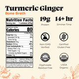 Kettle & Fire Broth Bone Chicken Turmeric Ginger | 16.9 Oz