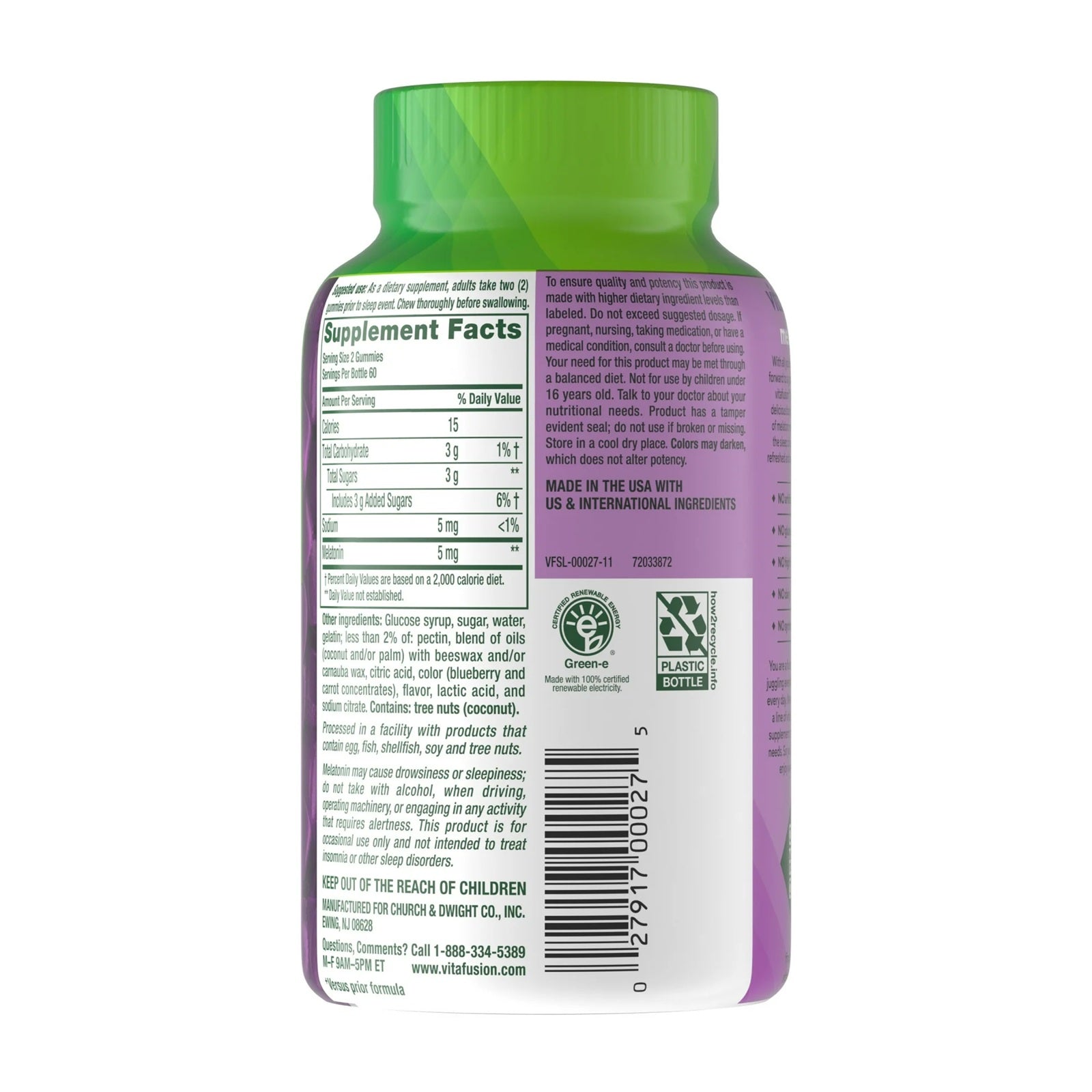 Vitafusion Extra Strength Melatonin Gummy Vitamins | 120 Count