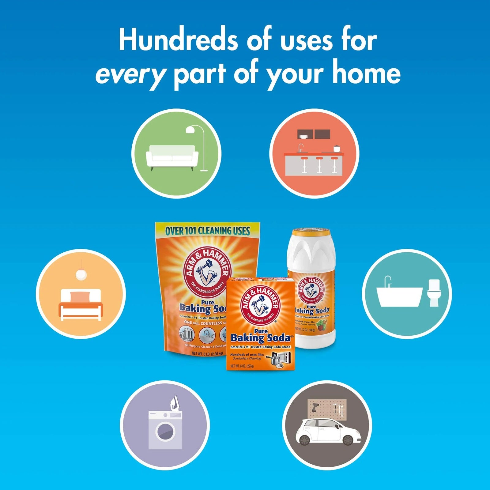 Arm & Hammer Pure Baking Soda - 454g Case Buy 24 Packs