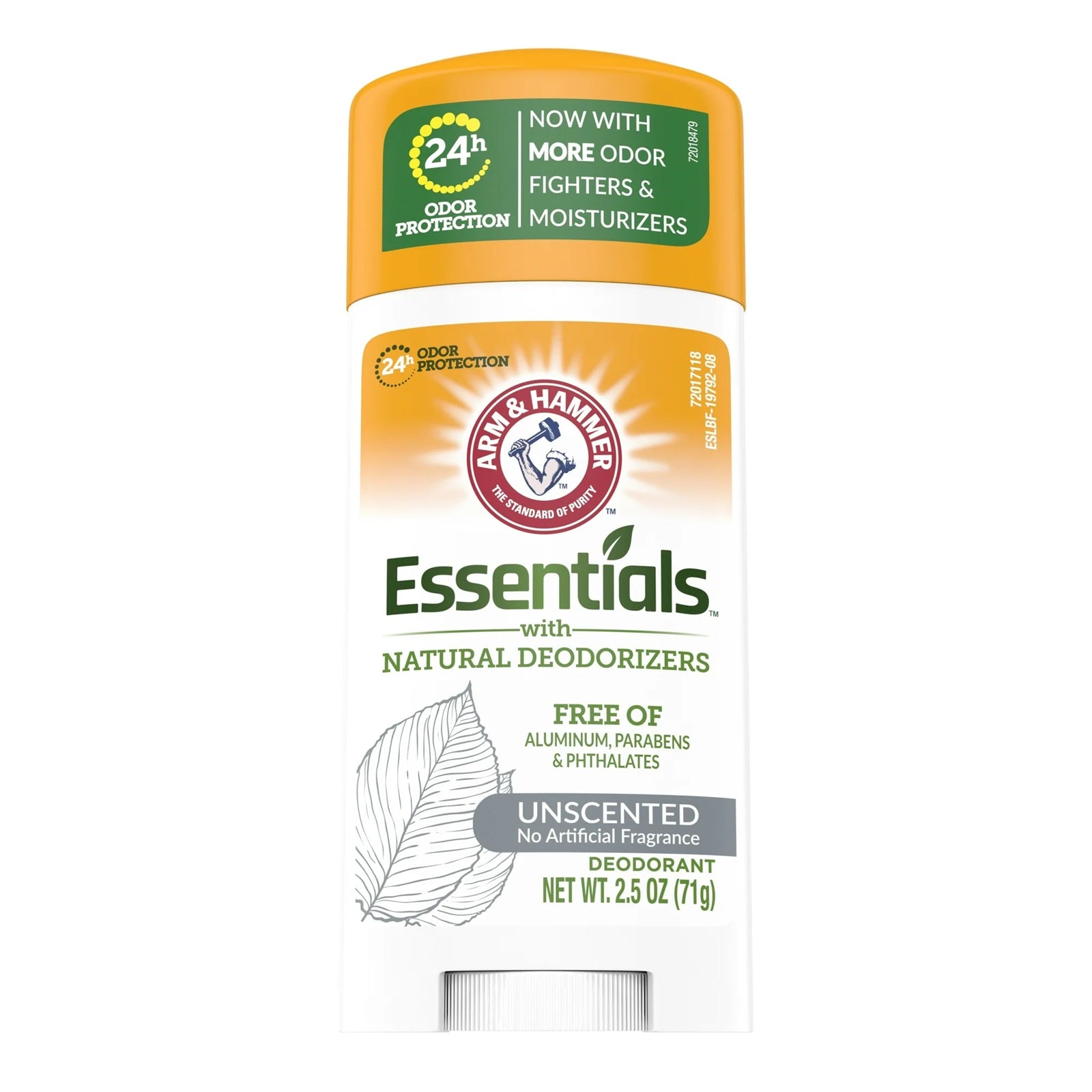 Arm & Hammer Essentials Natural Deodorant | Unscented | 2.5 Oz