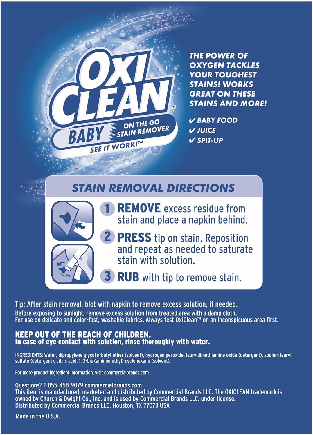 OxiClean Versatile Stain Remover Baby Stain Soaker | 3 lb (1.37 kg)
