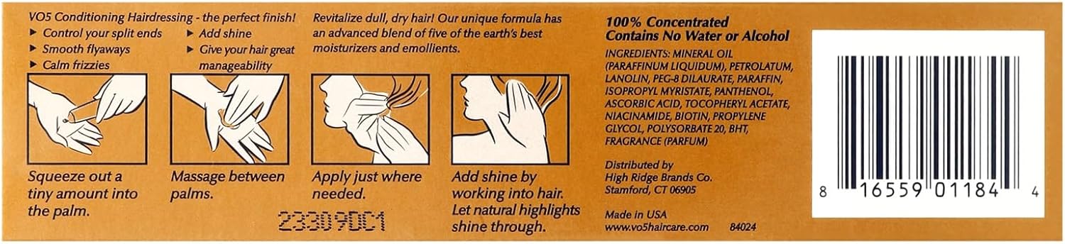VO5 Conditioning Hairdressing Normal / Dry, 1.5 oz