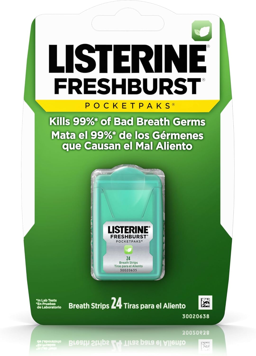 Listerine Freshburst Pocketpaks Breath Strips for Fresh Breath | 24-Strip Pack | 12 Pack