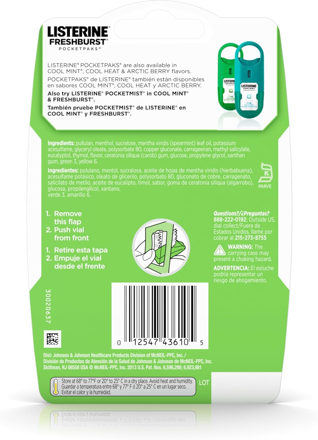 Listerine Freshburst Pocketpaks Breath Strips for Fresh Breath | 24-Strip Pack | 12 Pack