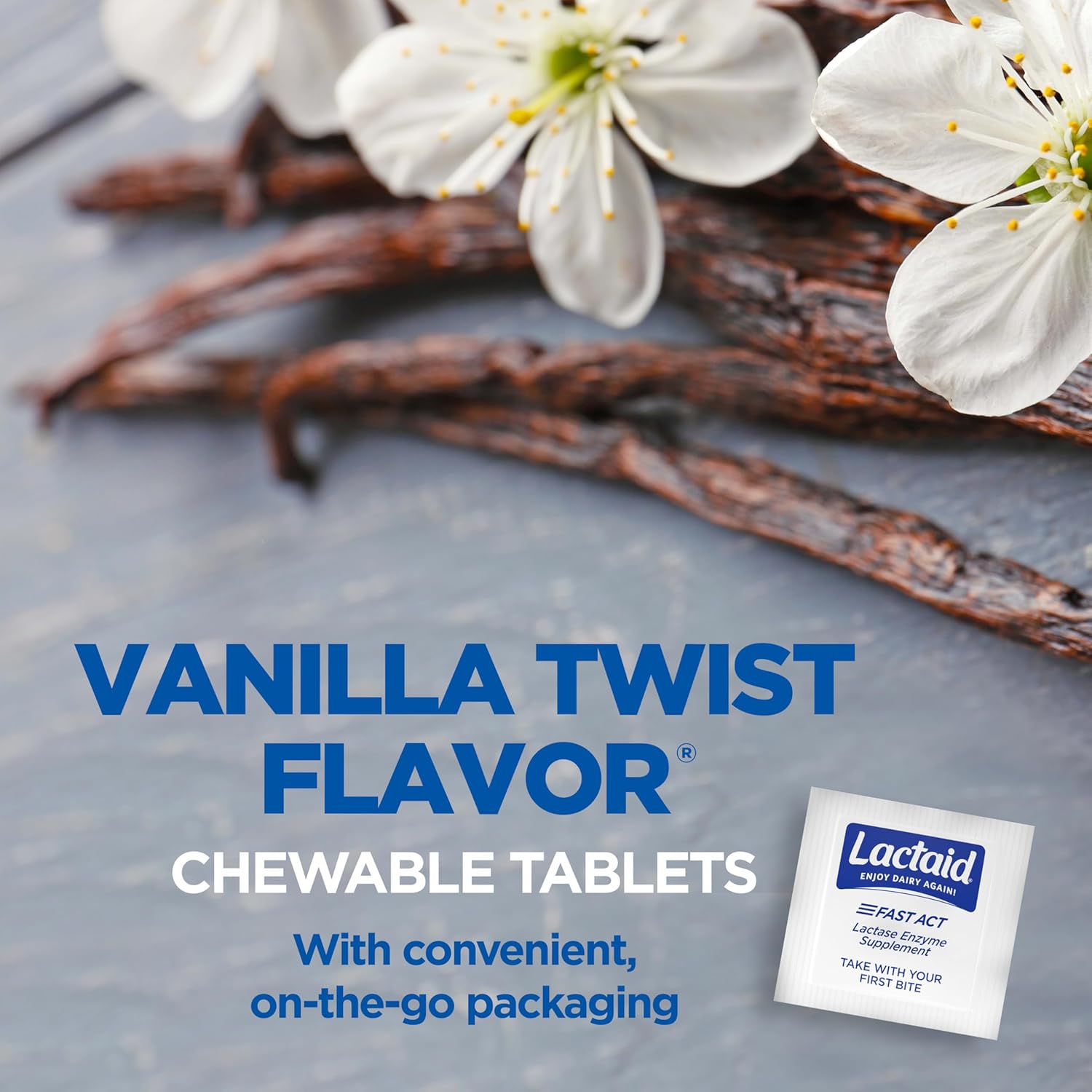 Lactaid Fast Act | Vanilla | 60 Chewables