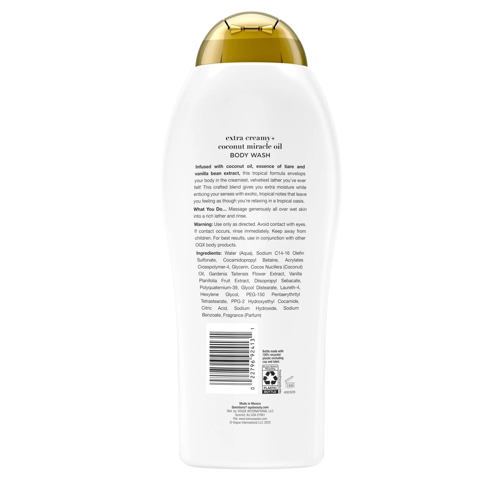 OGX Extra Creamy + Coconut Miracle Oil Ultra Moisture Body Wash | 19.5 Oz