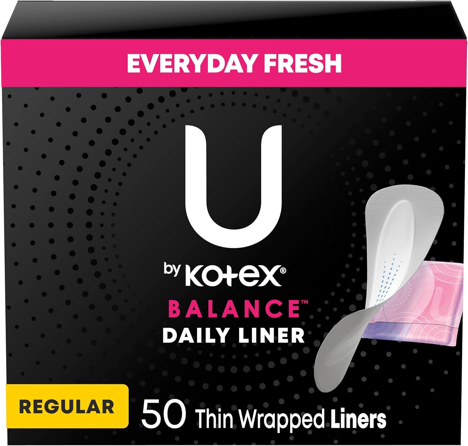 U by Kotex Barely There Liners | Regular | 50 Count