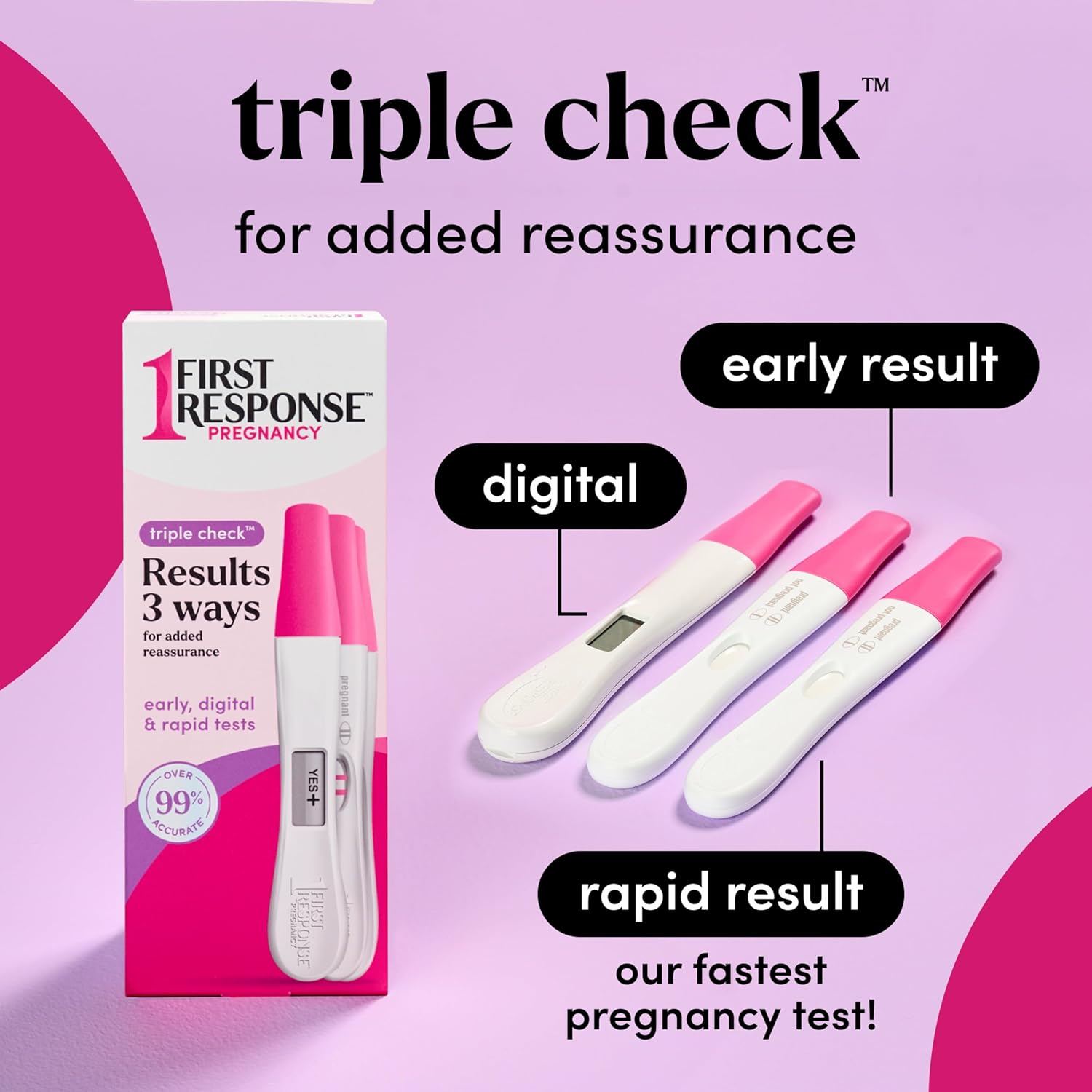 First Response, Triple Check Pregnancy, 3 Tests